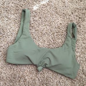 Padded Olive Green Swim Top